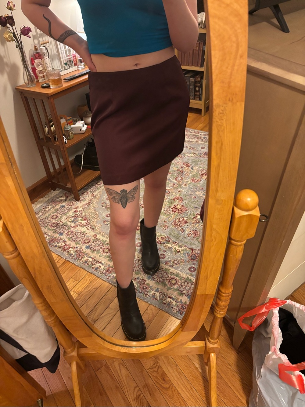Plum Silk Skirt
